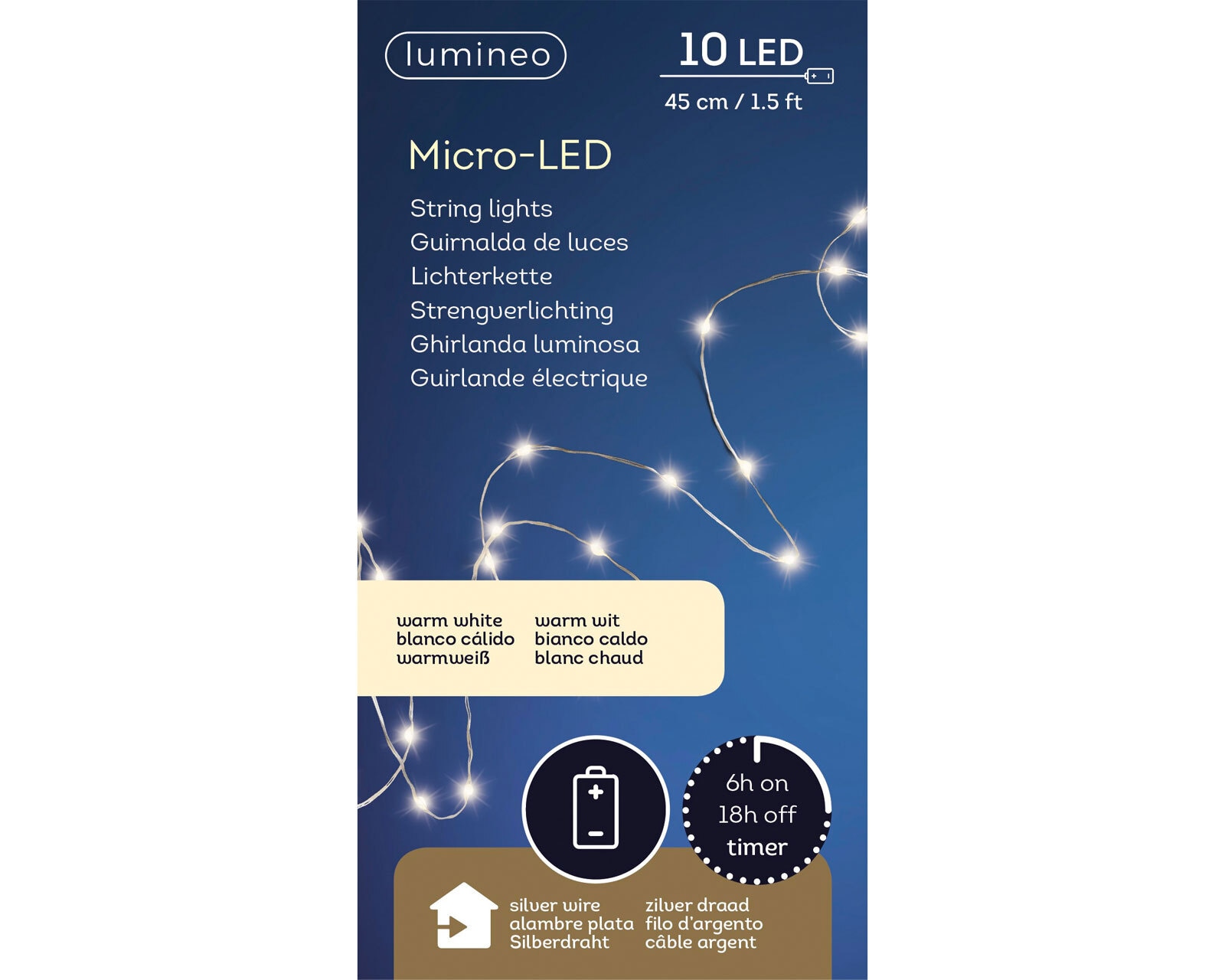 Micro LED Lichterkette STRANG WW 45 cm