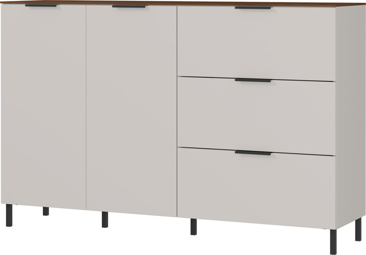 Sideboard MIAMI 151 x 98 cm Kaschmir/ Nussbaum
