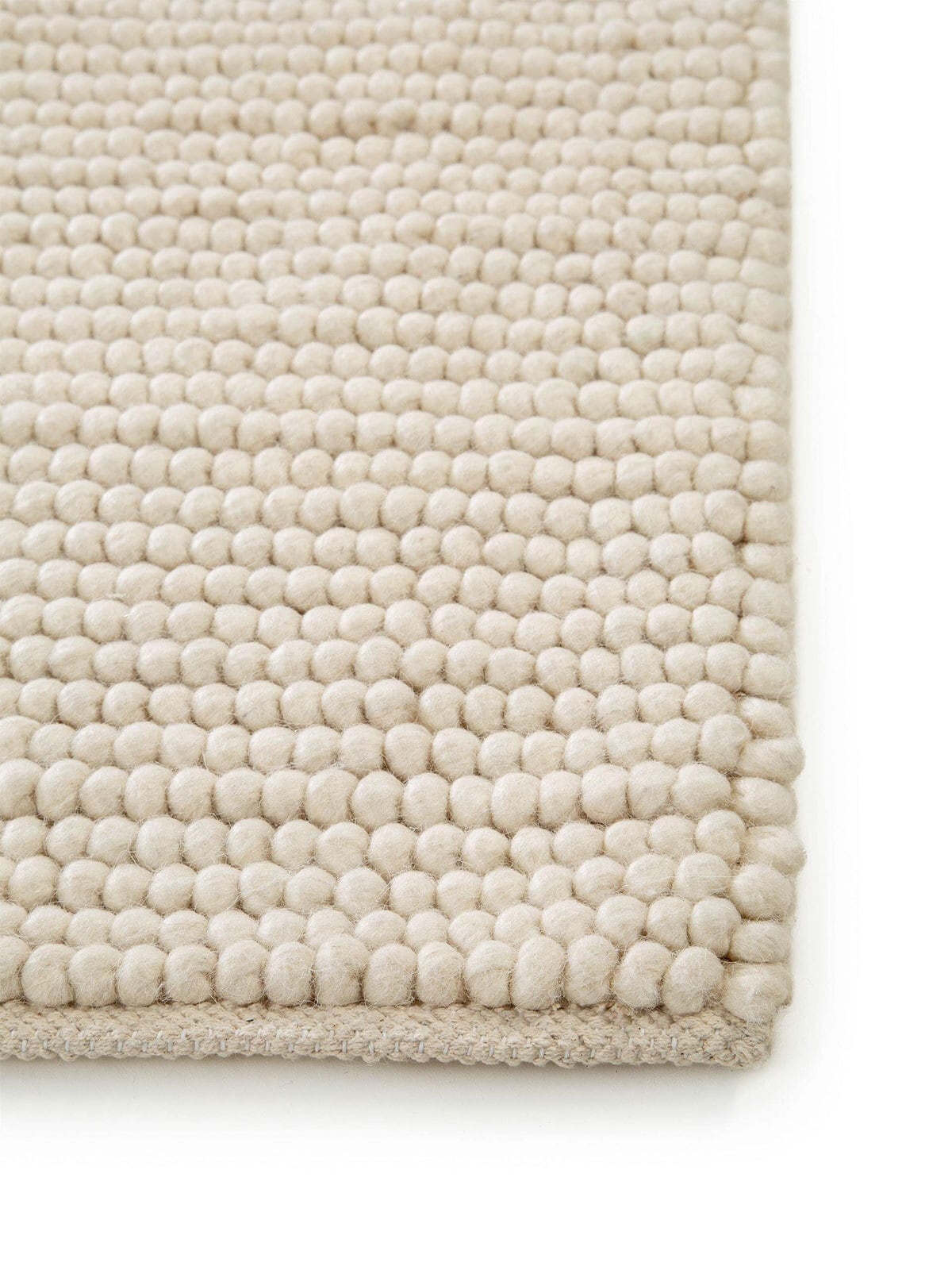 benuta pure Wollteppich BEADS 80 x 150 cm cream