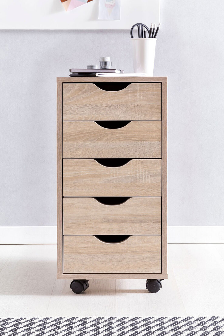 Rollcontainer 33 x 64 cm Sonoma Eiche