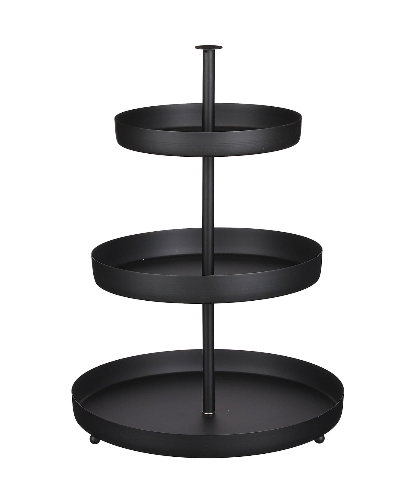 MICA DECORATIONS Etagere 3-stufig schwarz