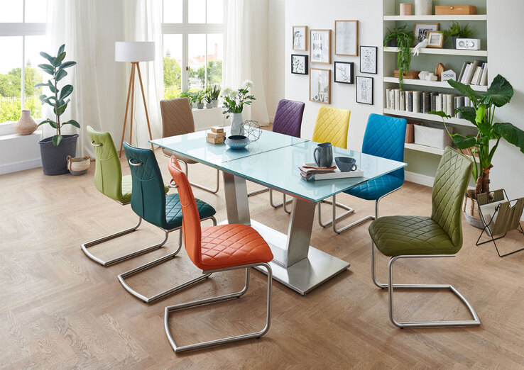 MONDO Esszimmerstuhl AMATI ST 3 MN Lederlook blau