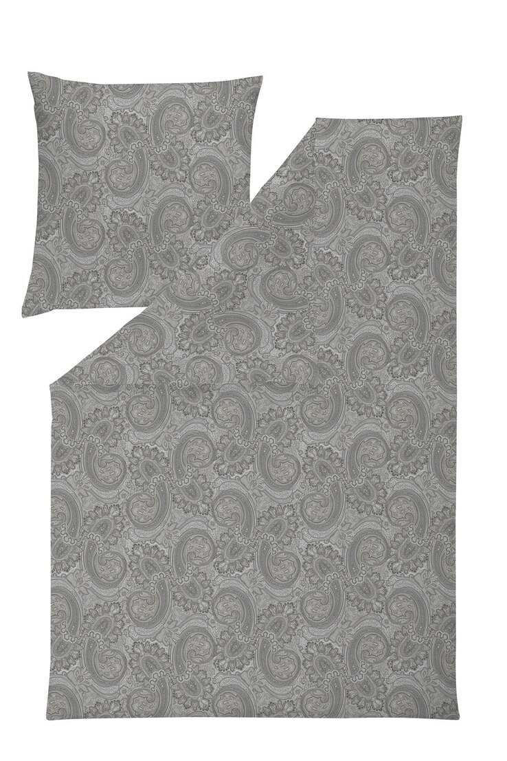 ESTELLA Jersey-Bettwäsche PAISLEY 135 x 200 cm silberfarbig