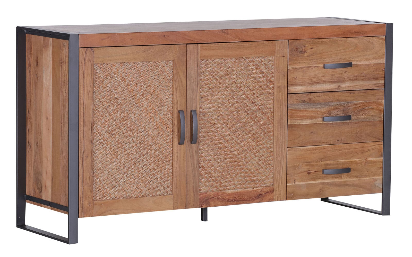 Sideboard TOM 150 x 80 cm Akazie massiv/anthrazit