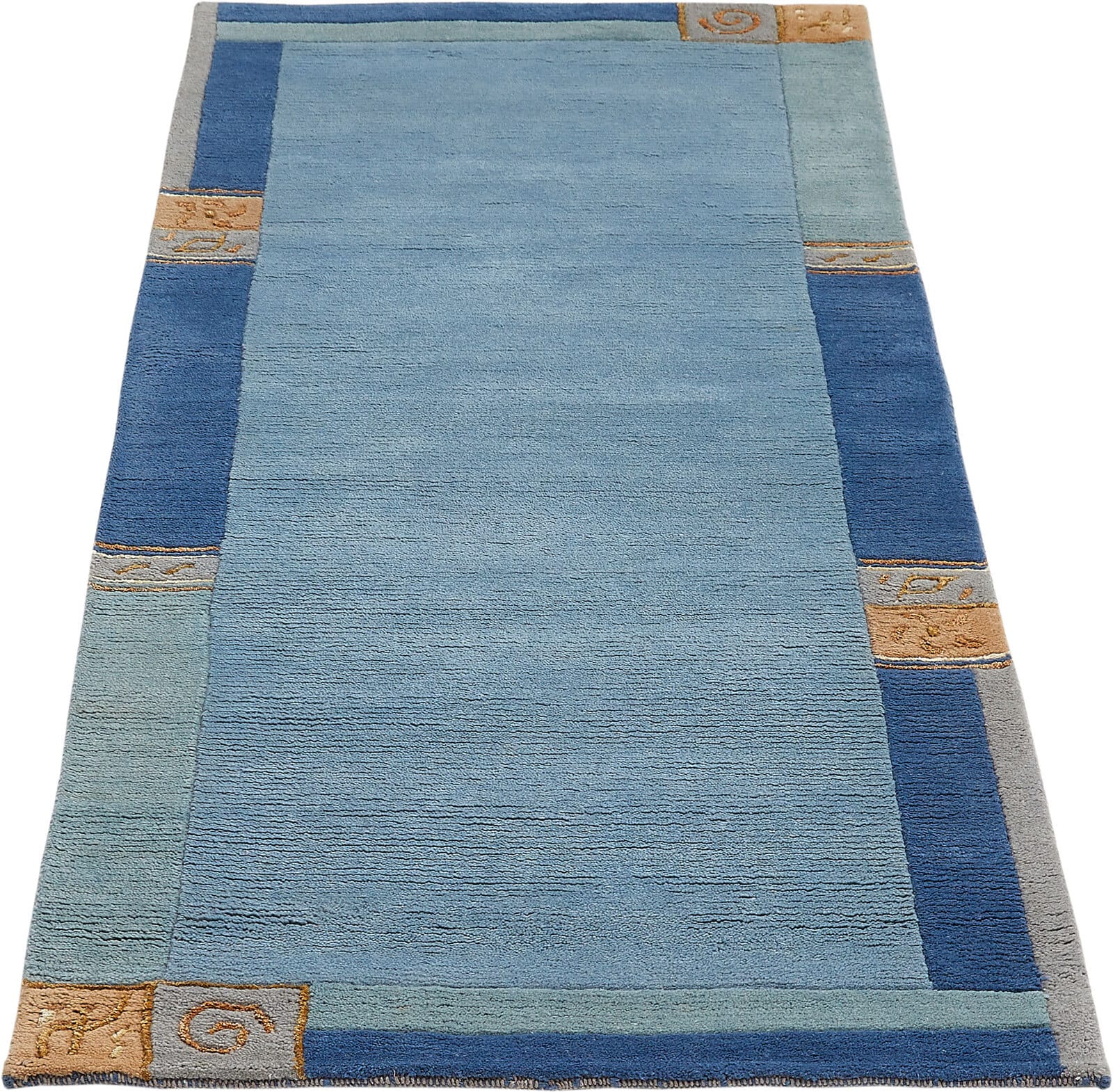 Teppich MANALI 80 x 200 cm blau