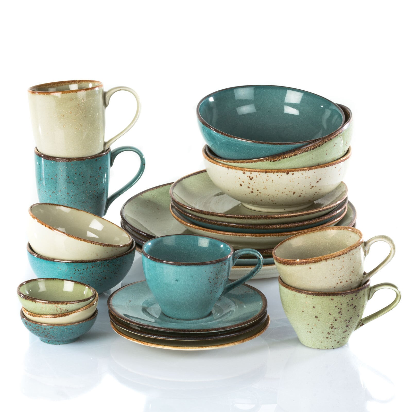 CreaTable Dipschale NATURE COLLECTION 6er Set wasserblau