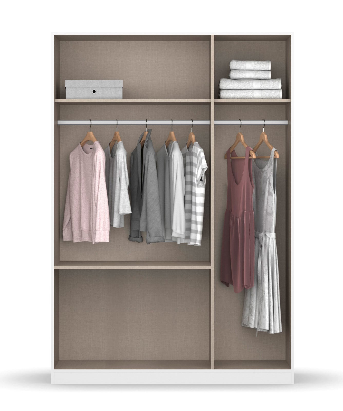 Kleiderschrank SELF DARIA 136 x 197 cm Alpinweiß