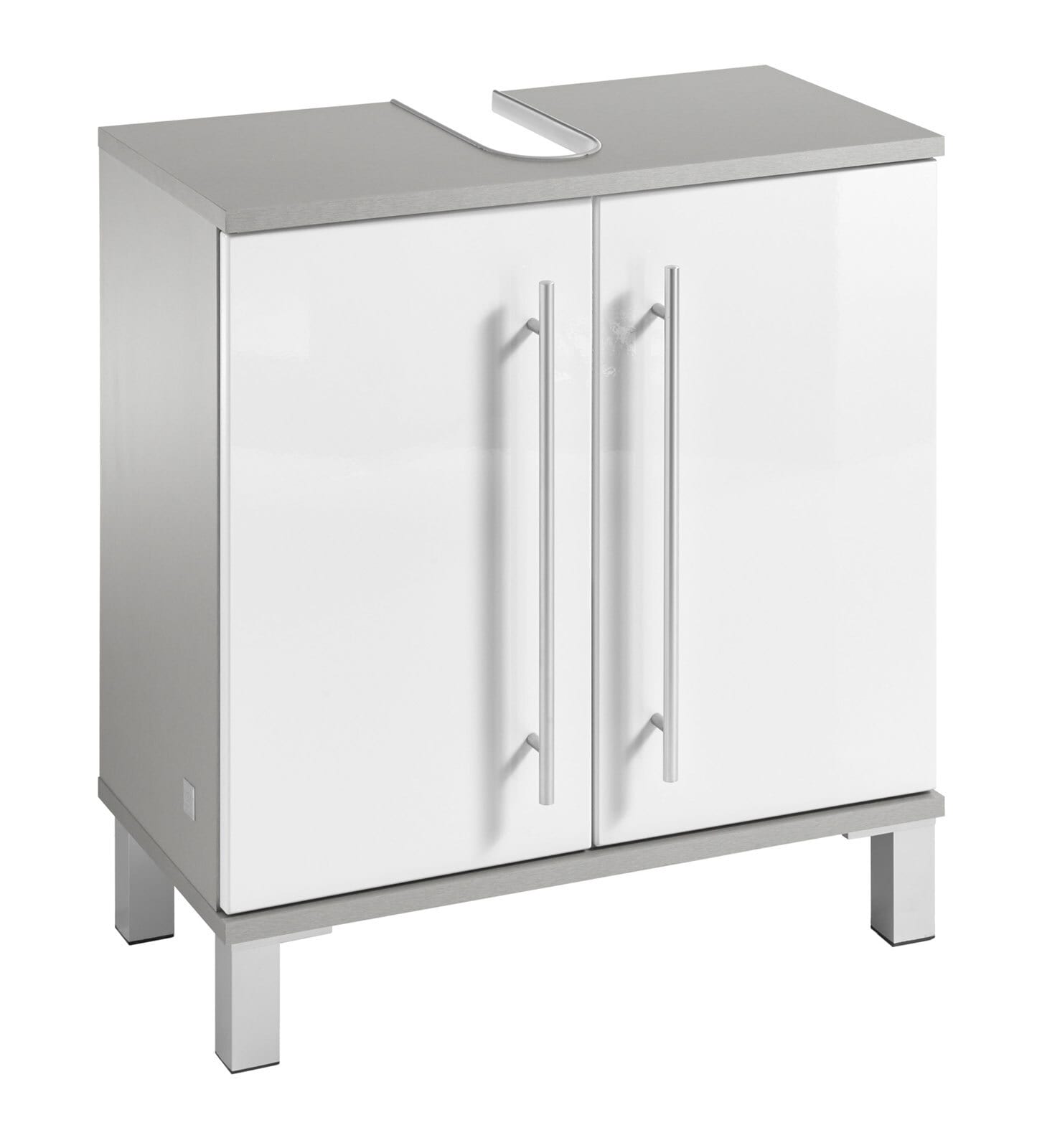 Waschbeckenunterschrank SEGNIS 64 cm Holznachbildung weiß