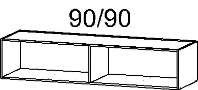 Aufsatzelement BREMEN 181 x 39 x 54 cm Sonoma Eiche