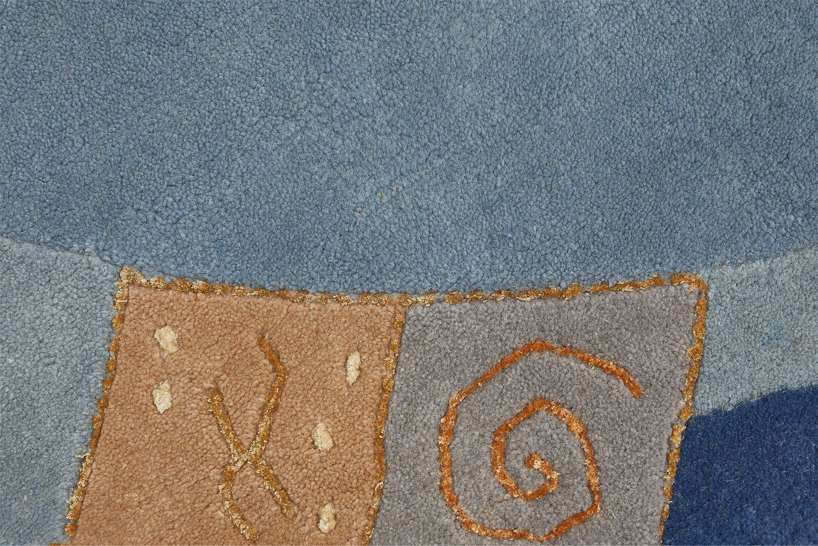 Teppich MANALI 200 cm rund blau 