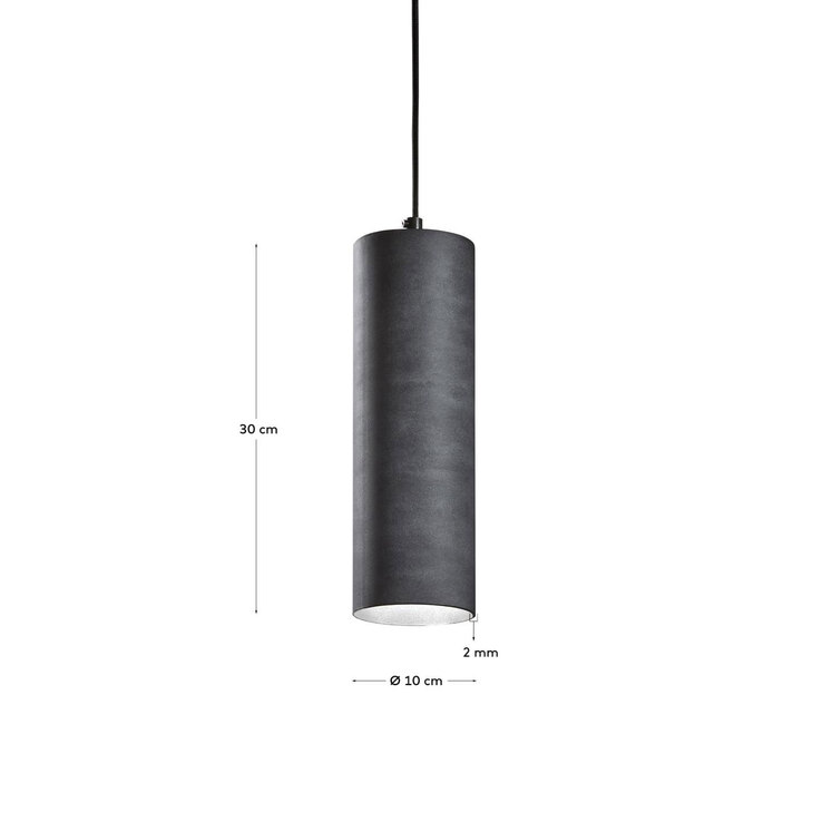 Kave Home Retrofit Pendelleuchte MAUDE 30 cm grau