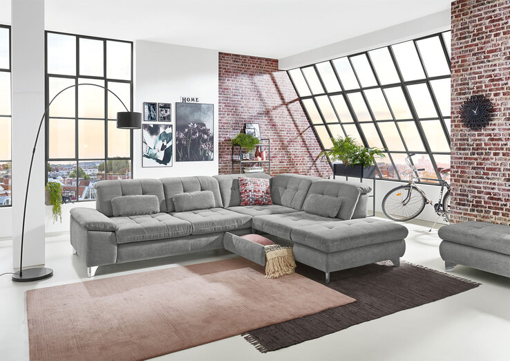 YoungLife Ecksofa APRILIA SF-R silver