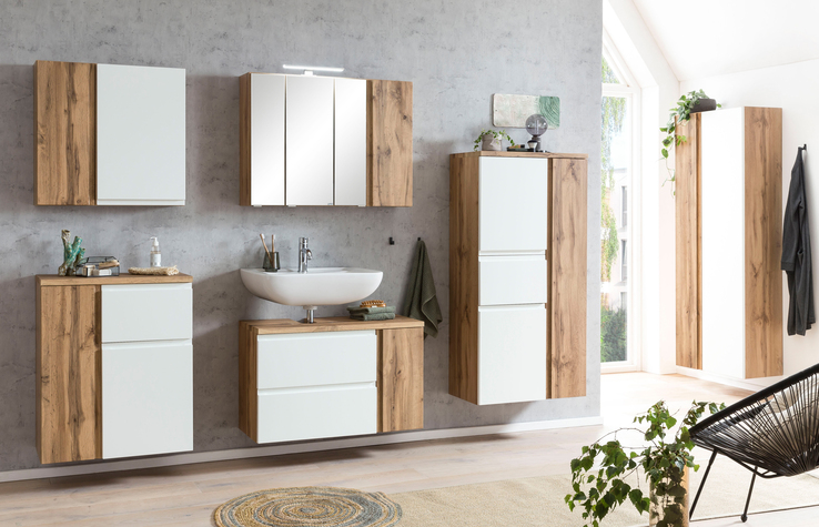 Bad-Spiegelschrank GENT braun MDF-Tür rechts