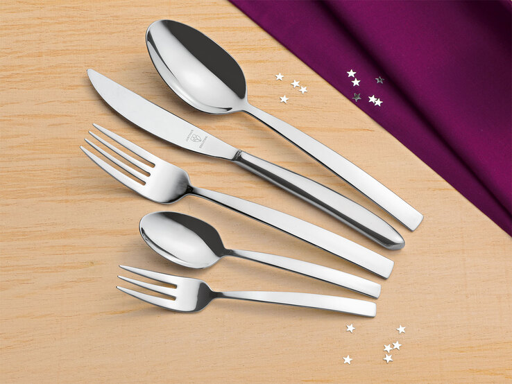 JUSTINUS Besteck-Set ALPHA 60-teilig Edelstahl