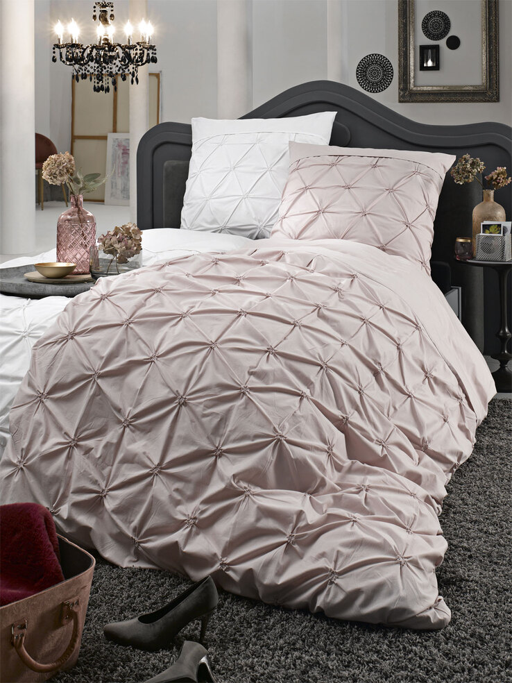 PRONIGHT Bettwäsche CHESTERFIELD 135 x 200 cm rosa