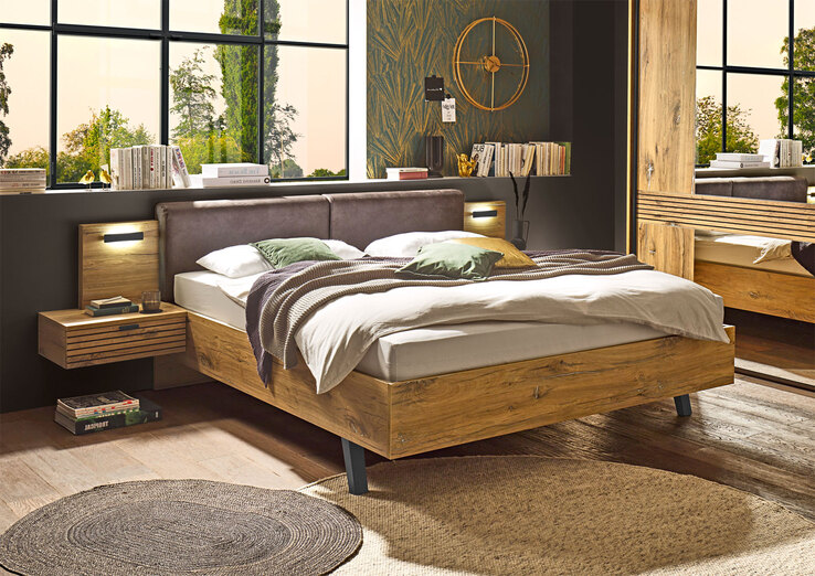 Bettanlage TRATTINO 180 x 200 cm braun/ graphit