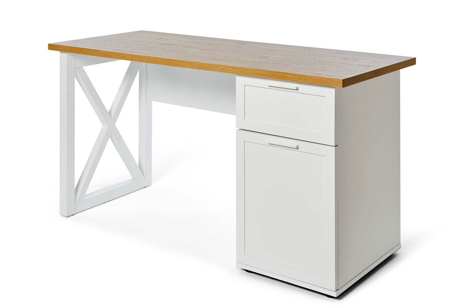 Schreibtisch CHALET 140 x 59 cm Montana Eiche/ weiß