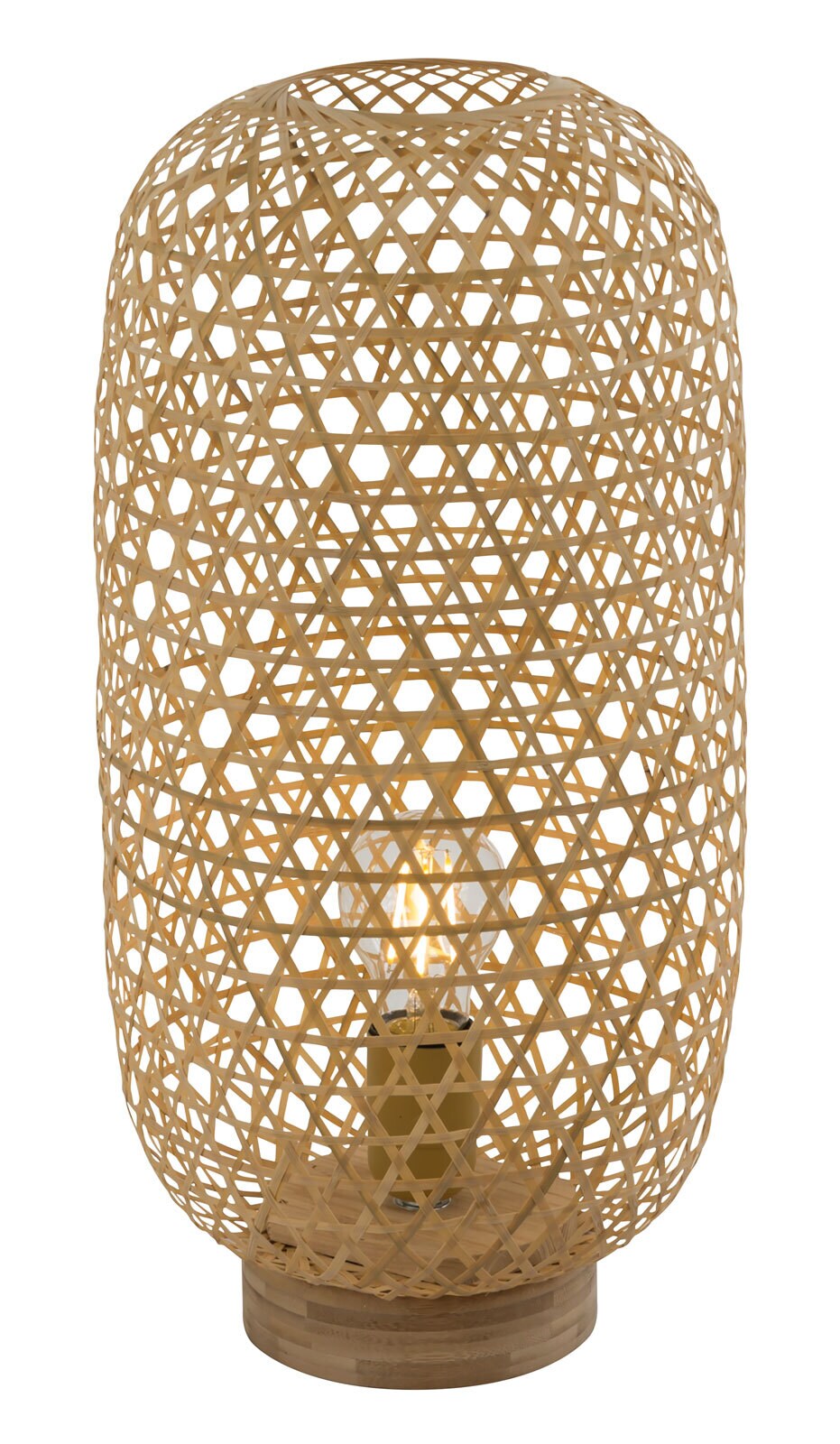GLOBO Retrofit Tischlampe MIRENA 46 cm Bambus