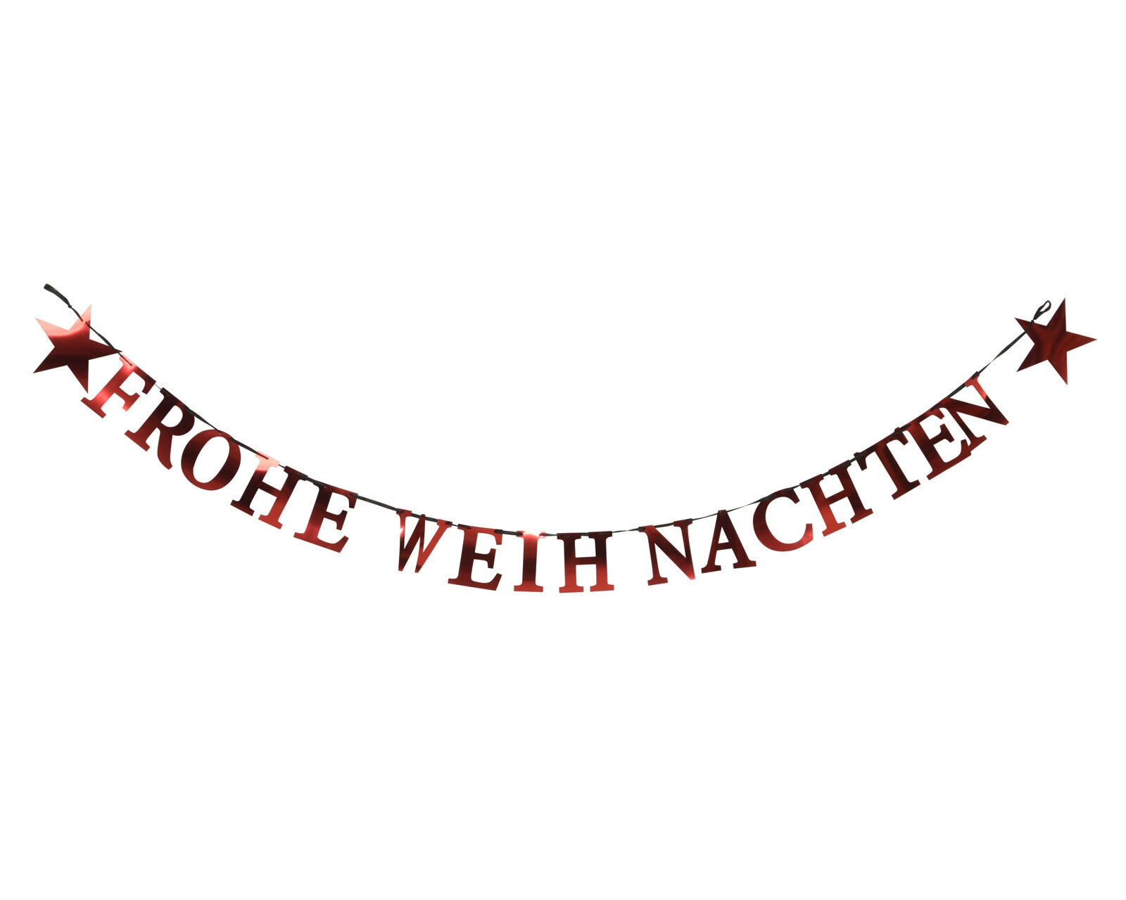 Weihnachtsdeko Girlande FROHE WEIHNACHTEN 180 cm rot