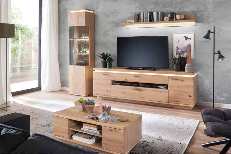 CASAVANTI Wohnwand BARCELONA Eiche braun