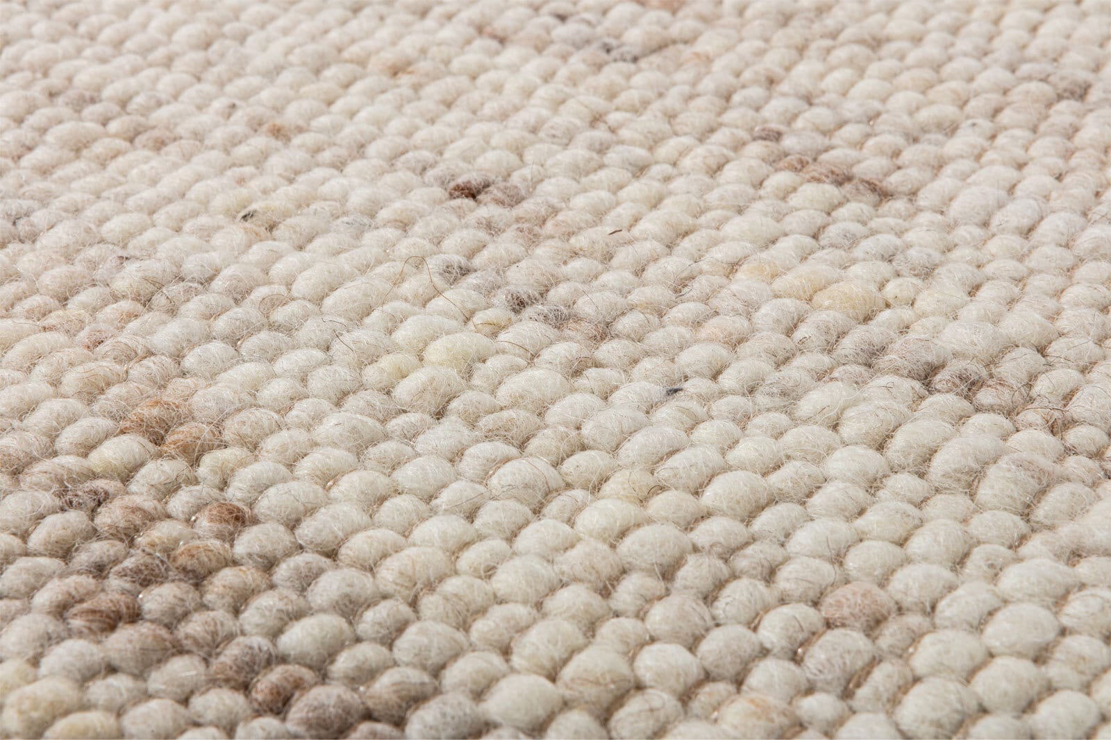 Wollteppich WOLFEGG Bubbles 90 x 160 cm beige   