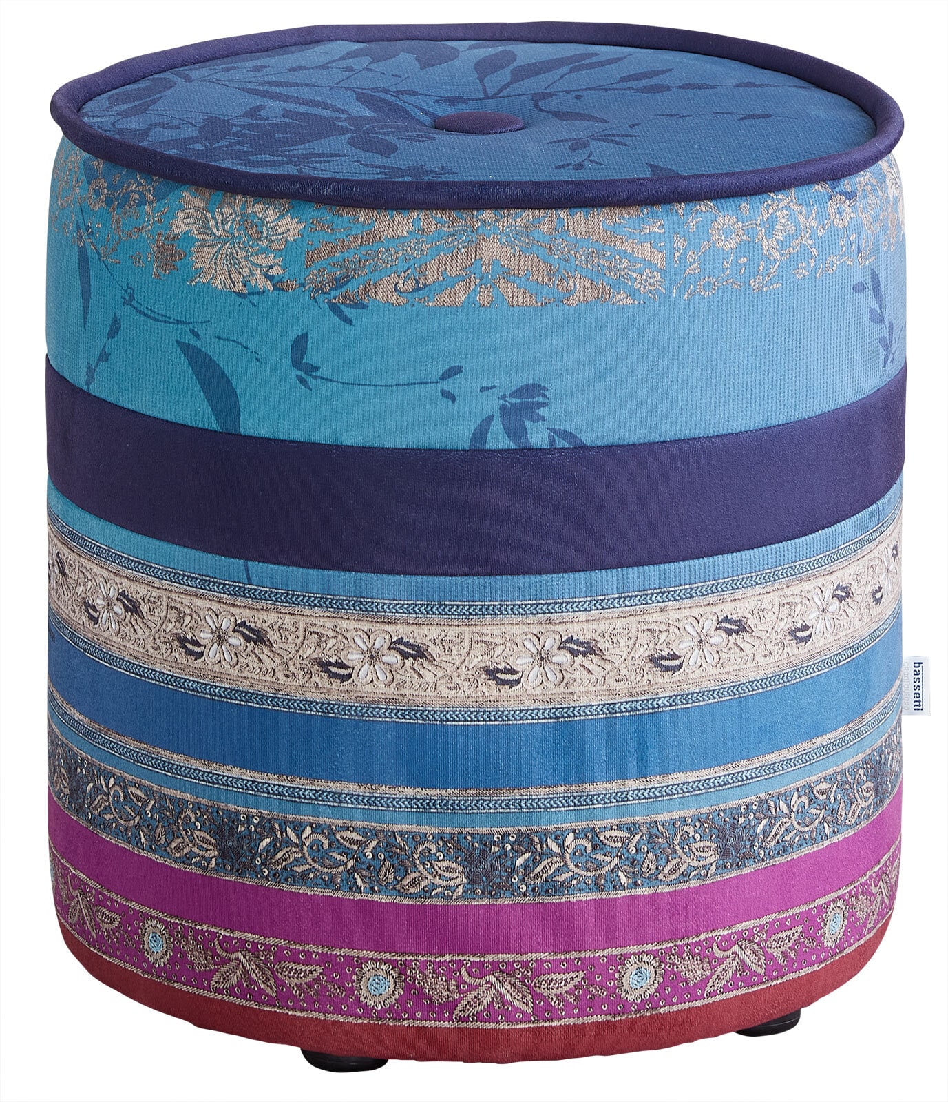 SCHRÖNO Hocker POUF TINETTO blaufarbig