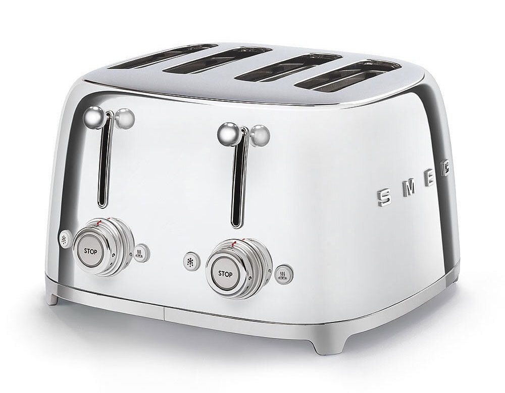 SMEG Toaster 4-Schlitz Retro Chromfarbig