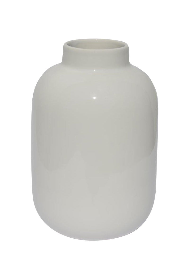 Keramik Vase 18 cm weiß