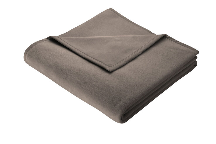 Biederlack Wohndecke COTTON HOME 150 x 200 grau/braun