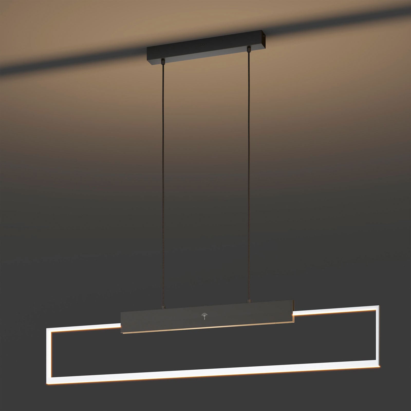 JOOP! LED Pendellampe CUBE-LIGHTS 116 cm stahlfarbig /schwarz