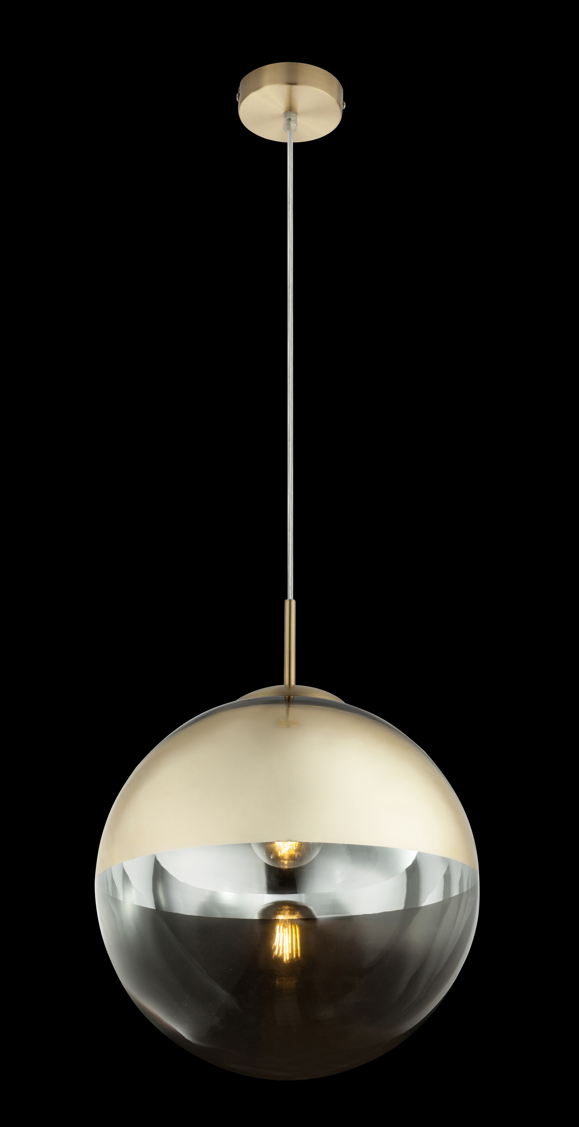 GLOBO Retrofit Pendelleuchte VARUS 30 cm goldfarbig