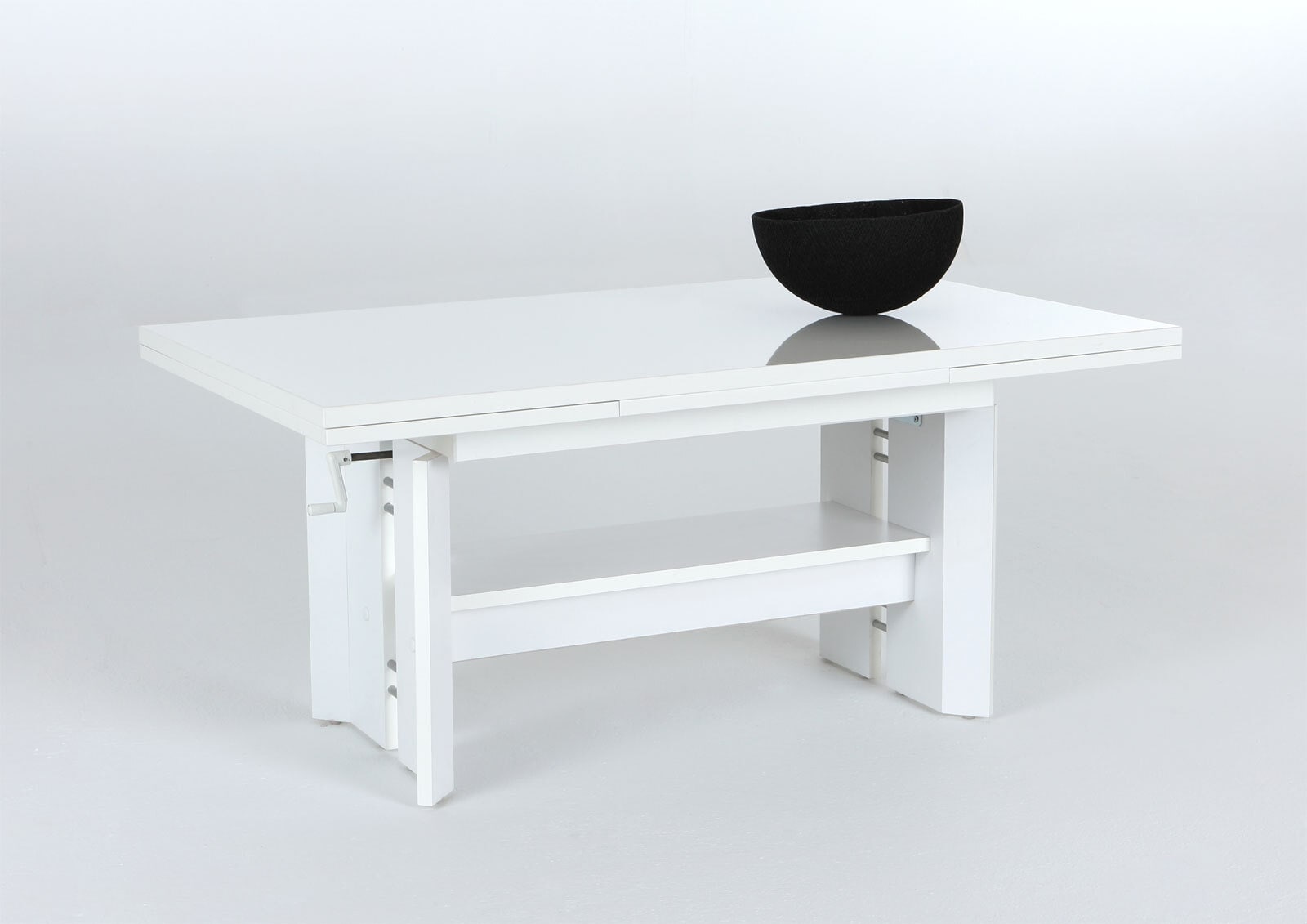 Couchtisch DARIO 110-180 x 68 cm weiß