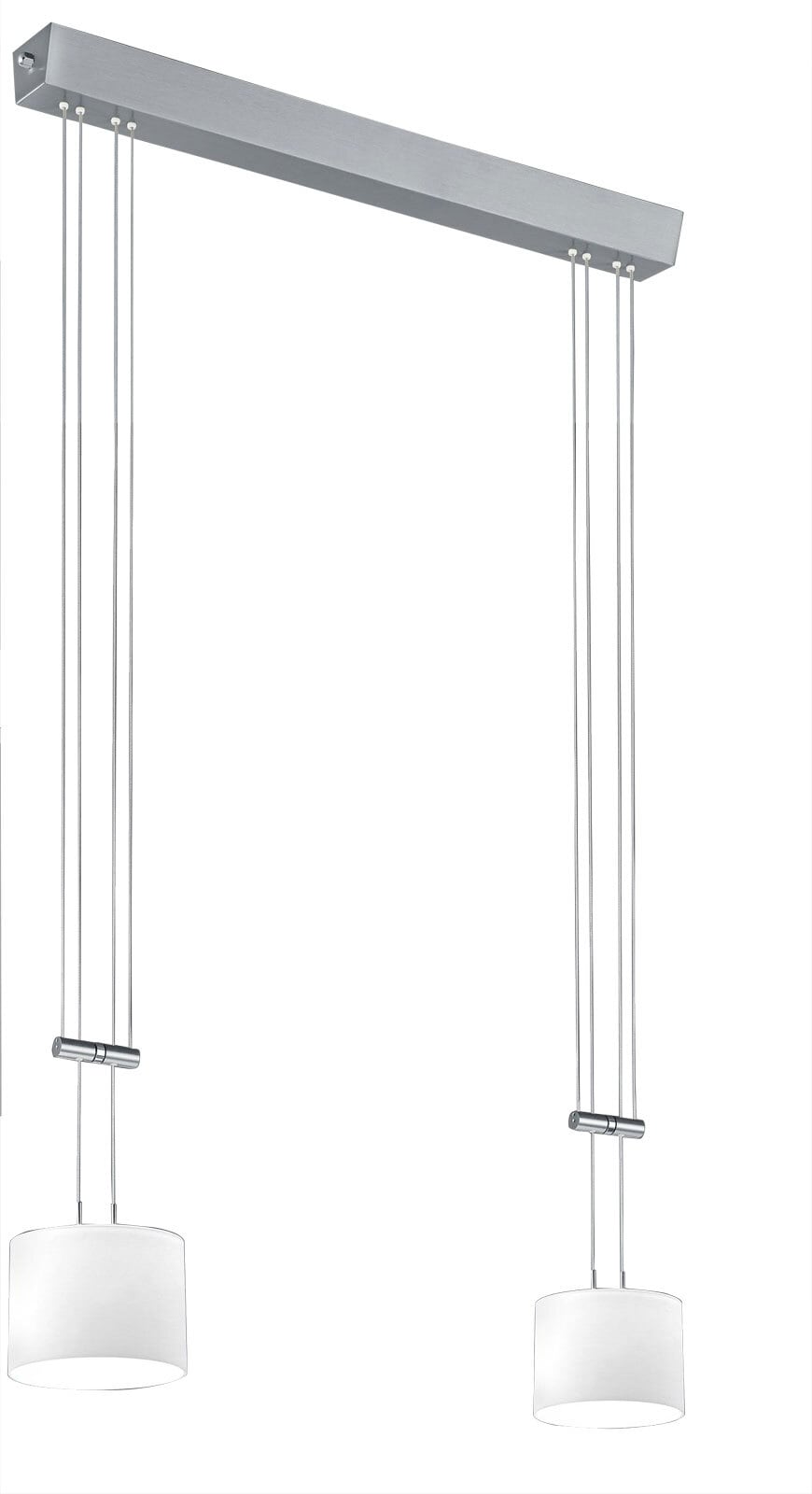 BANKAMP LED Balkenpendel GRAZIA Z 2-flg nickelfarbig