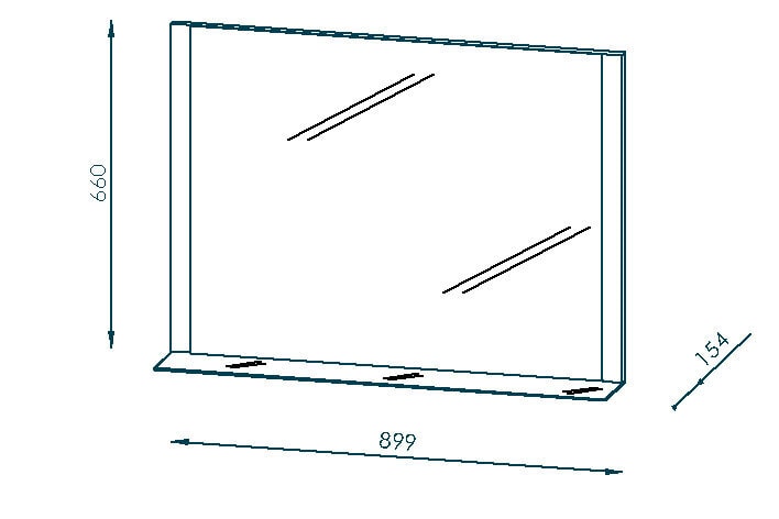 HAUKE HENDRIKS Spiegel SHINO 90 x 66 cm Glas 