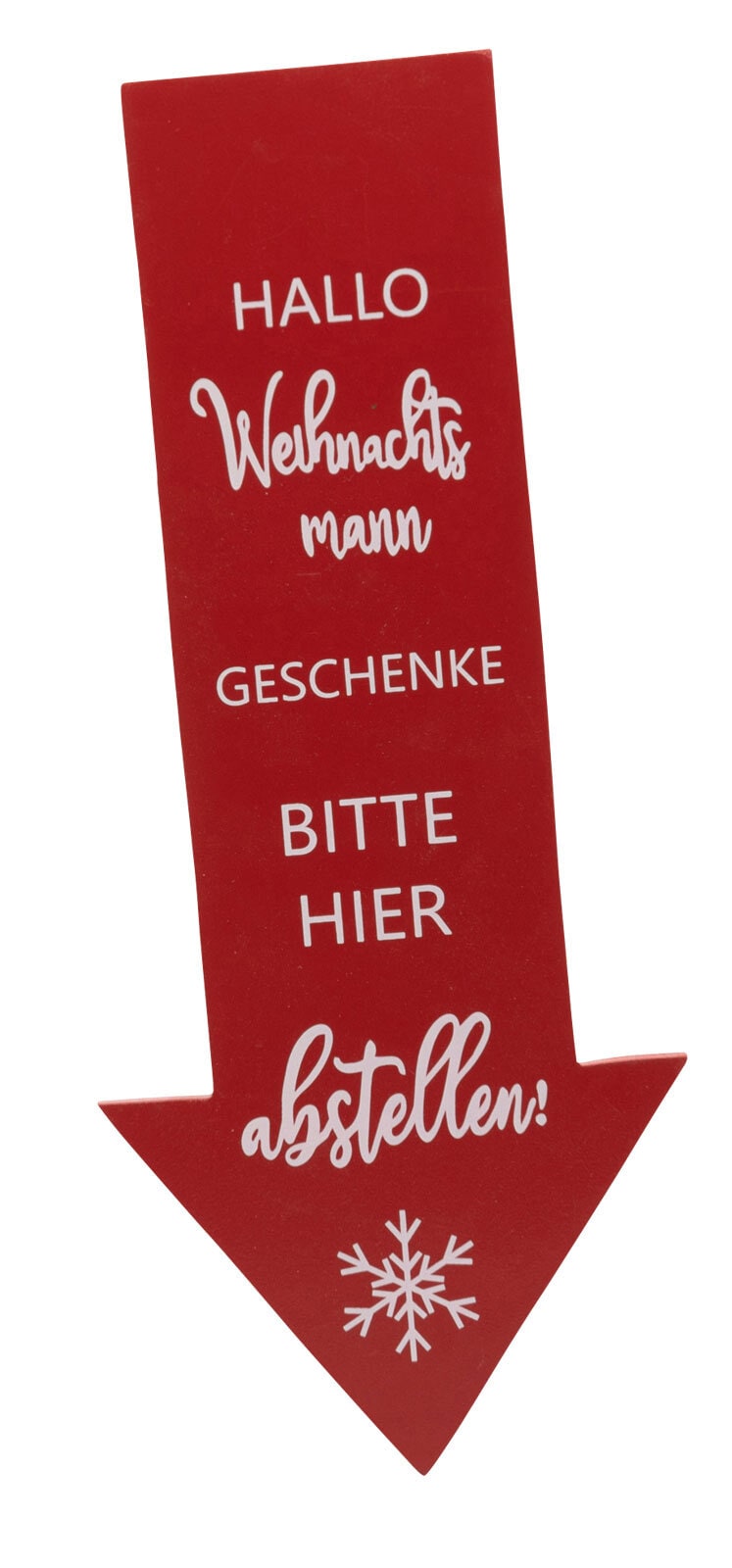 Weihnachtsdeko Schild Pfeil GESCHENKE BITTE HIER