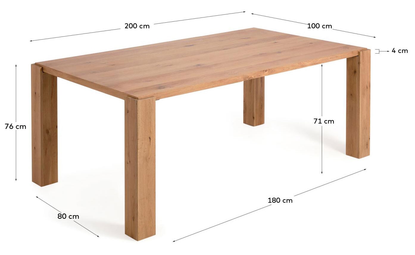 Kave Home Esstisch DEYANIRA 200 x 100 cm Oak braun