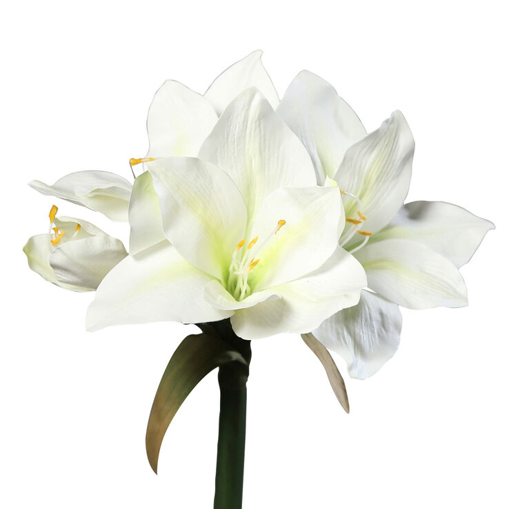 Kunstblume Amaryllis 56 cm cremeweiß