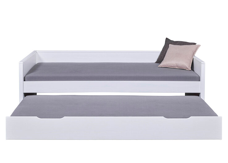 Stauraum-/Funktionsbett NIELS 90 x 200 cm weiß