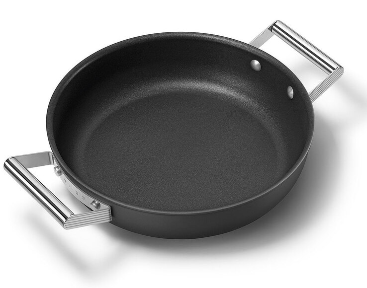 SMEG Schmorpfanne inklusive Deckel 28 cm schwarz