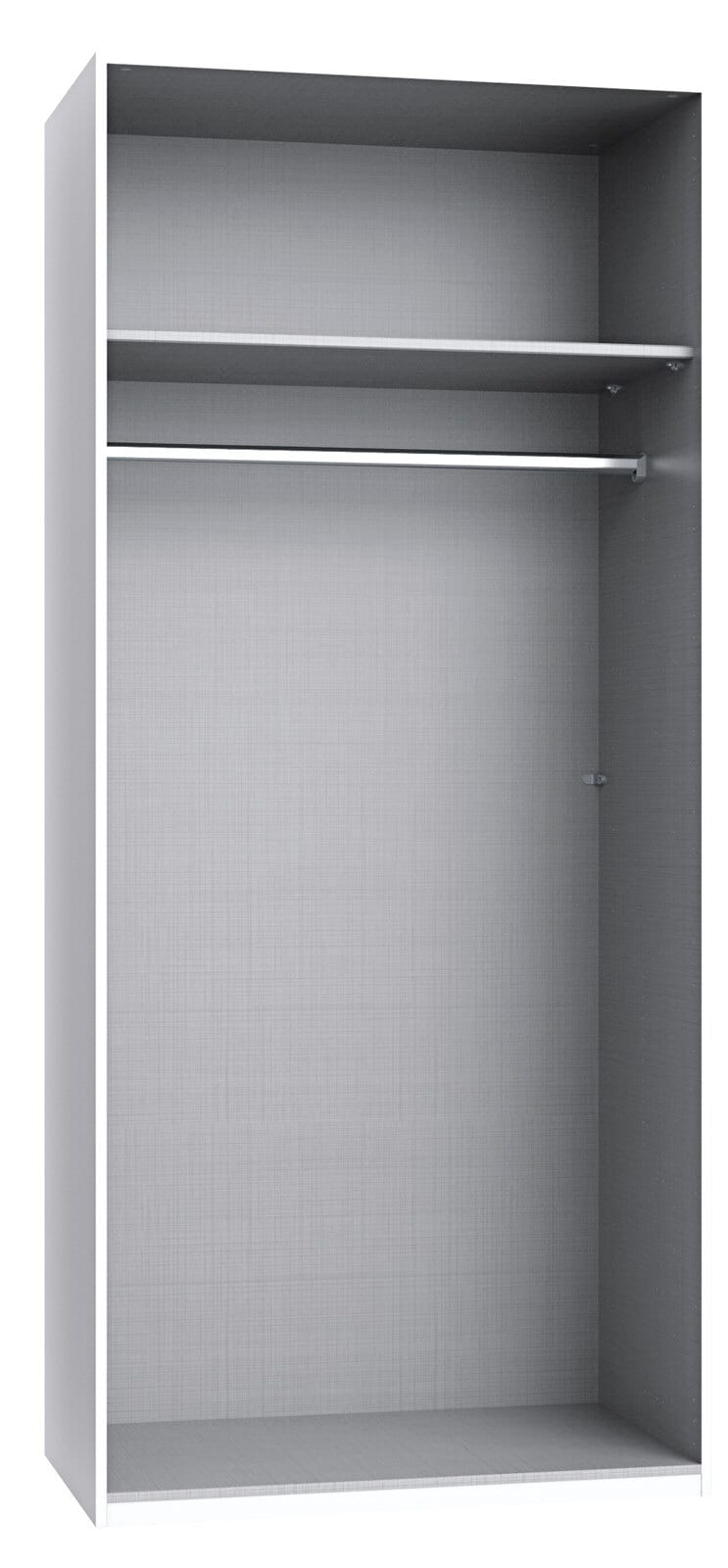 Kleiderschrank Grundelement KIRA 90 x 210 cm weiß