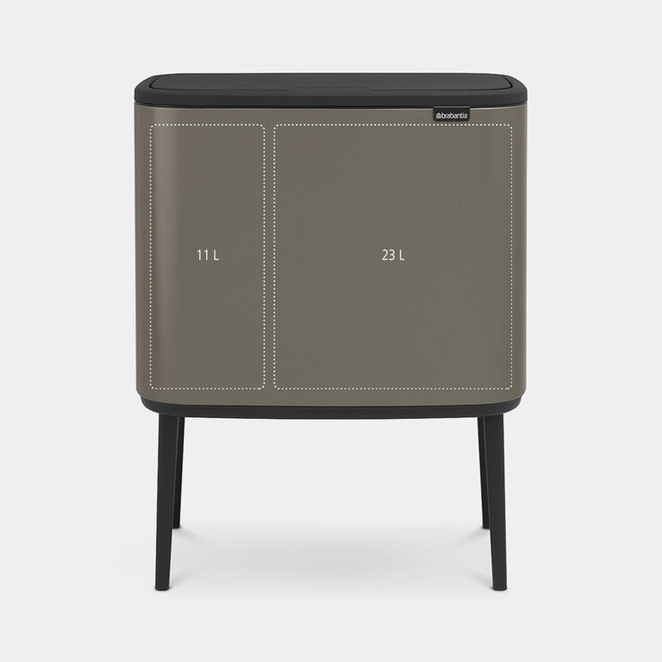 brabantia Mülleimer BO TOUCH BIN 11 + 23 Liter platinum