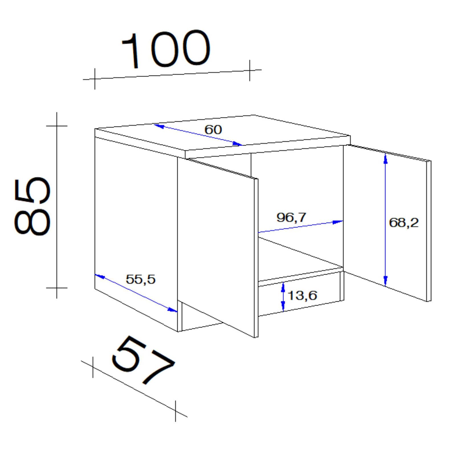 Spülenunterschrank  WITO 100 cm weiß 