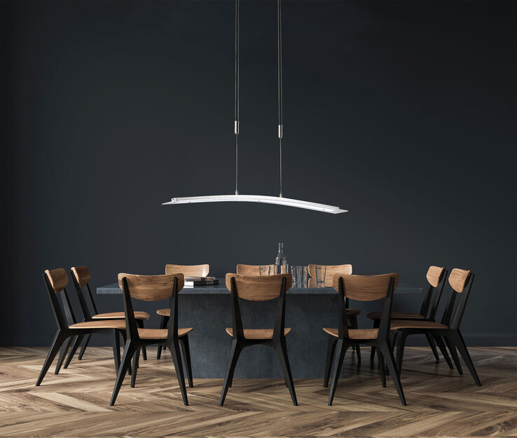 FISCHER & HONSEL CCT LED Pendellampe METIS 90 cm nickelfarbig