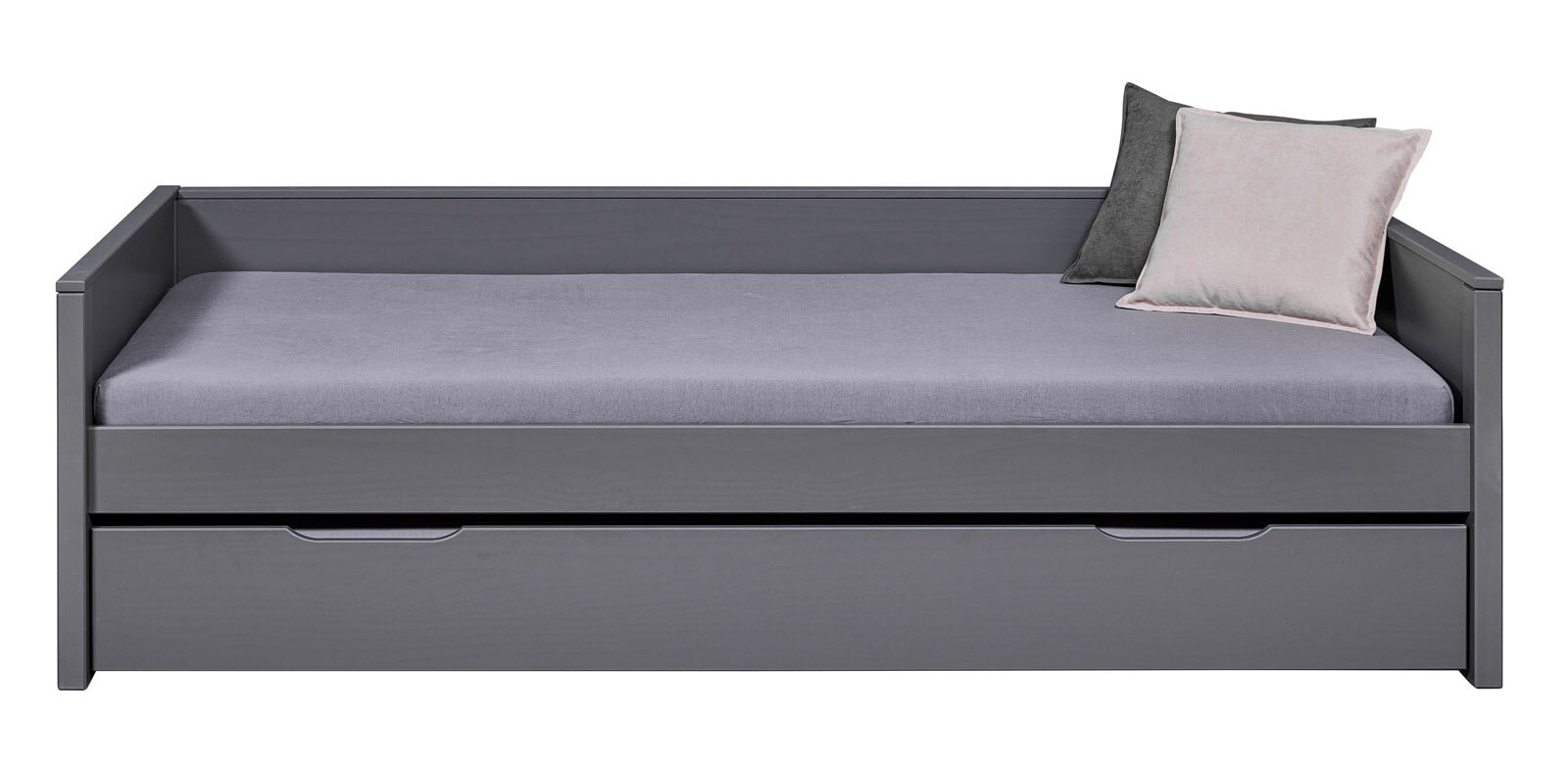 Stauraum-/Funktionsbett NIELES 90 x 200 cm grau