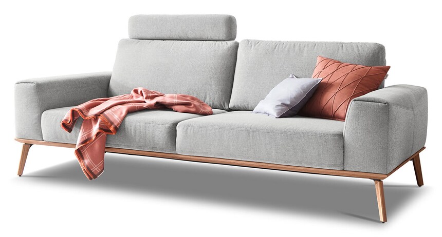 SCHÖNER WOHNEN-Kollektion Sofa 3-Sitzer STAGE Stoff Trend platingrau