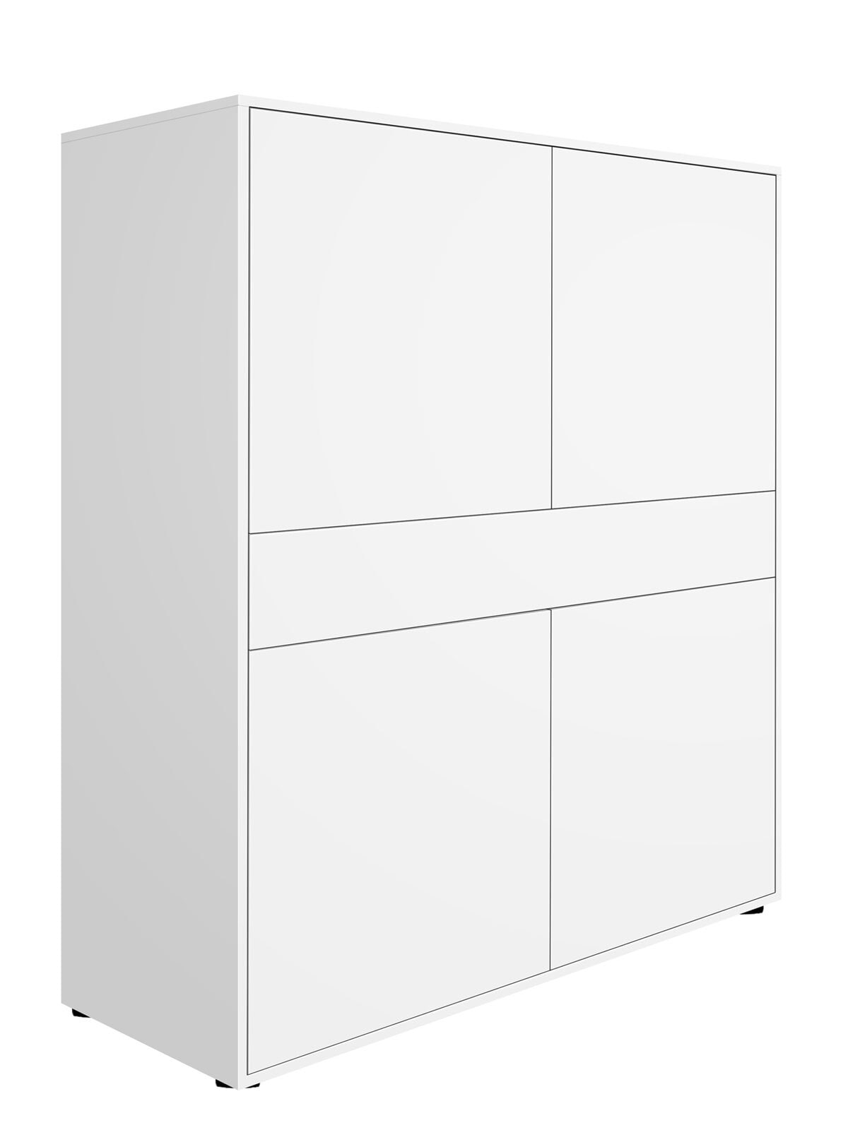 Highboard JOHN 120 x 120 cm Weiß