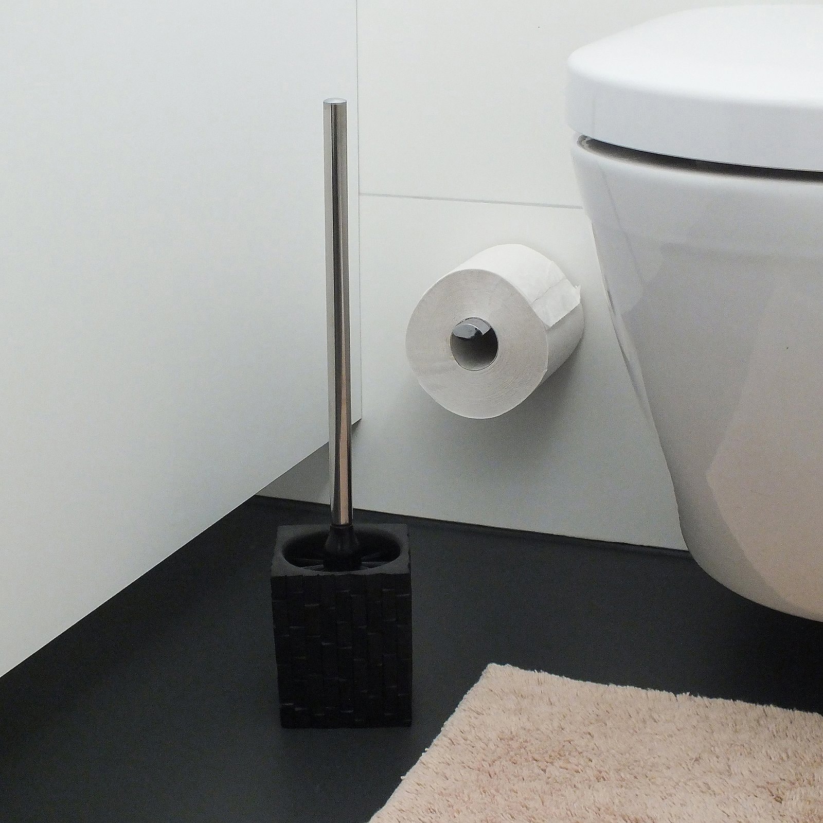 kela WC-Garnitur POSIDON 44,5 cm Kunststoff schwarz 
