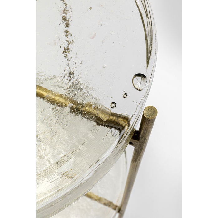 KARE DESIGN Beistelltisch rund ICE 30 cm Stahl/Glas goldfarbig