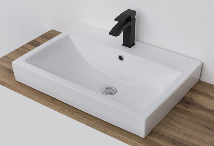 Badkombination GENT weiß/braun 105cm