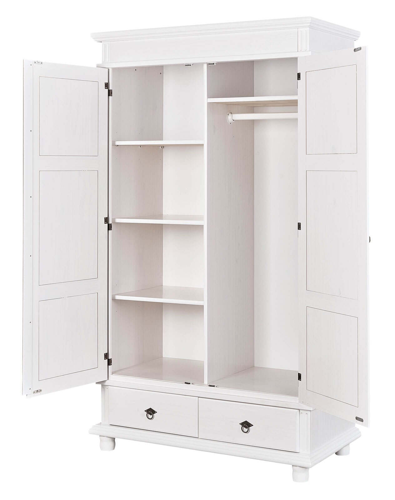 Drehtürenschrank JANNIS 116 x 199 cm weiß